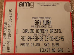 Bristol 02 Academy Ticket 2008